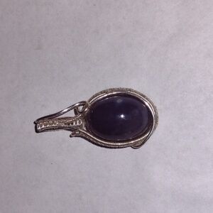 Elegant Purple Chalcedony Pendant